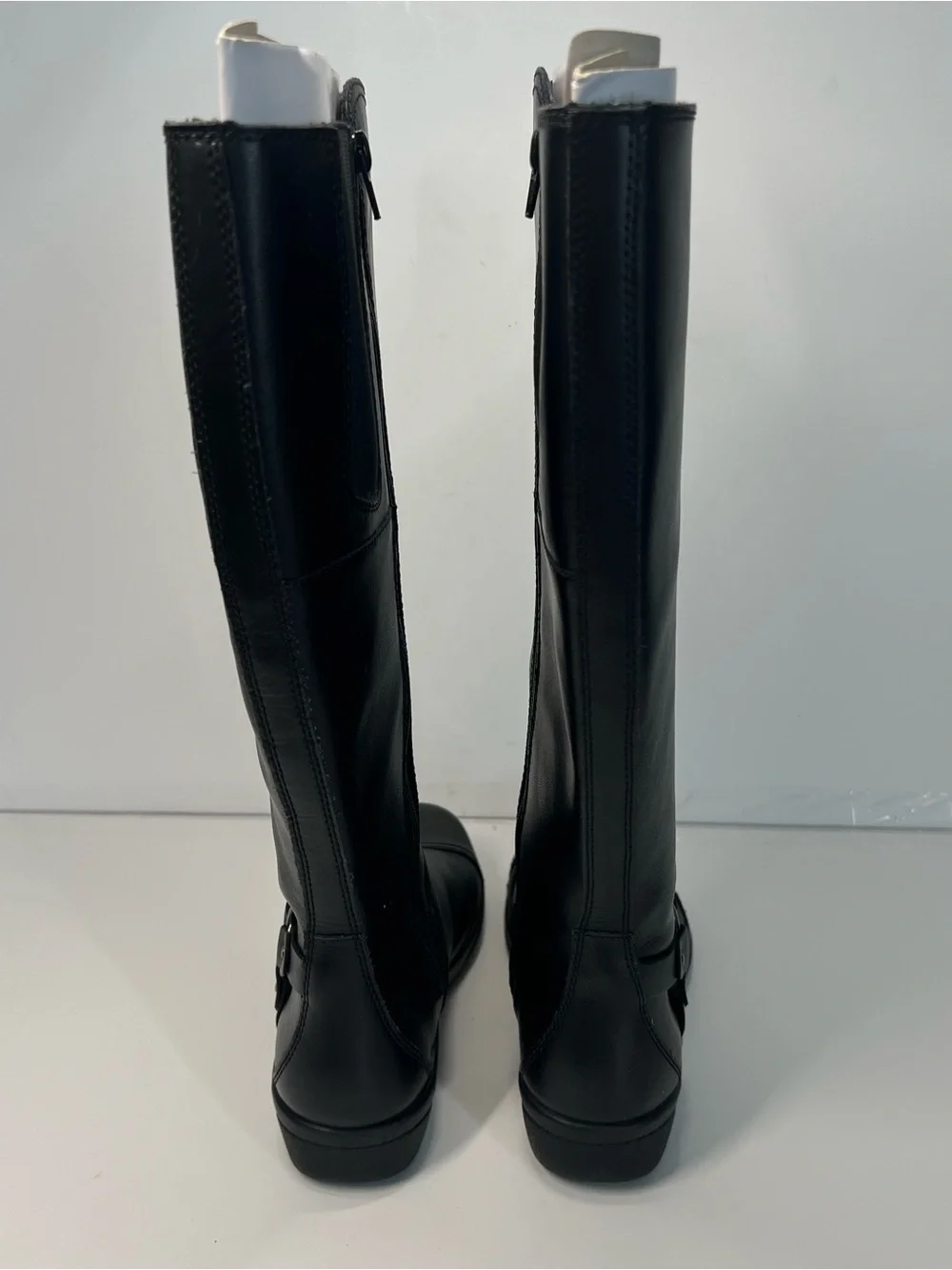 Clarks Cheyn Lindiews Black Leather Tall Riding Boots | Women’s Size 7.5M